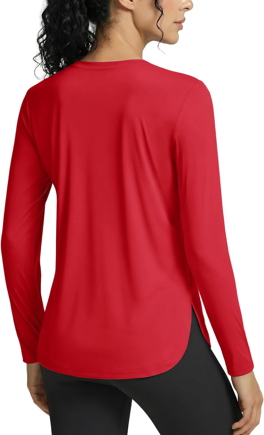 TACVASEN Women's UPF 80+ UV Shirts Long Sleeve Workout Sun Shirt Outdoor Gym Hiking Tops Breathable Lightweight - Image 2