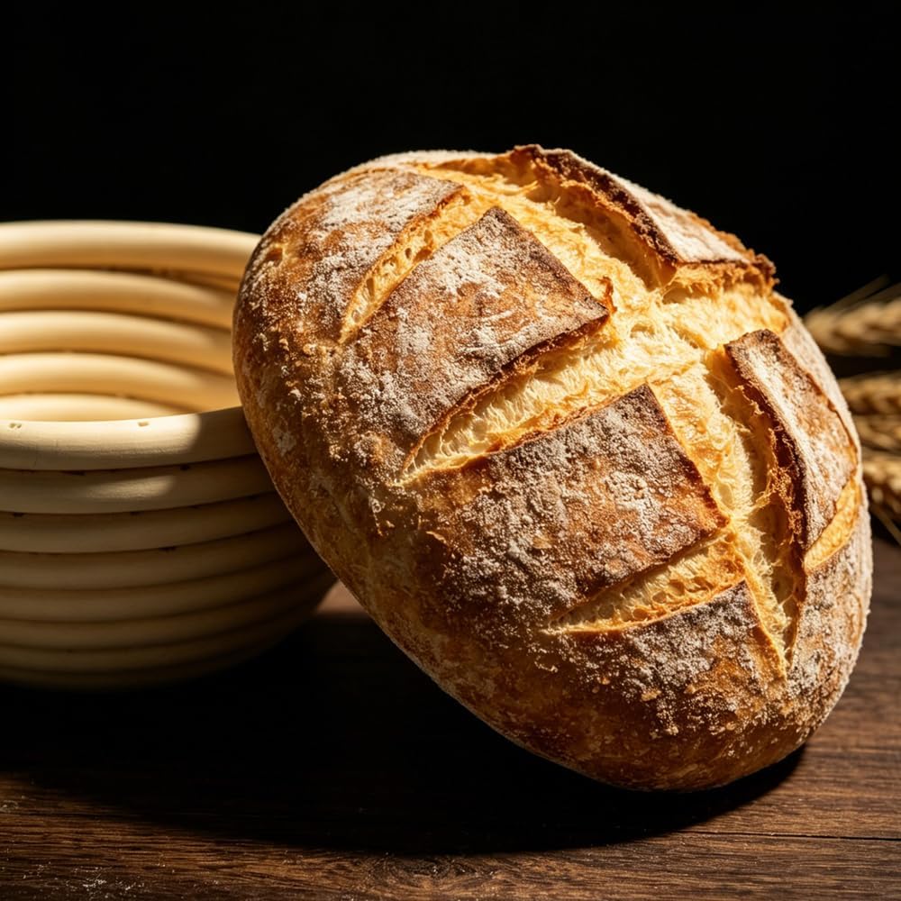 5 Inch Mini Banneton Bread Proofing Basket, 4 Pcs | Baking Supplies, Small Bowls with Liners, Sourdough