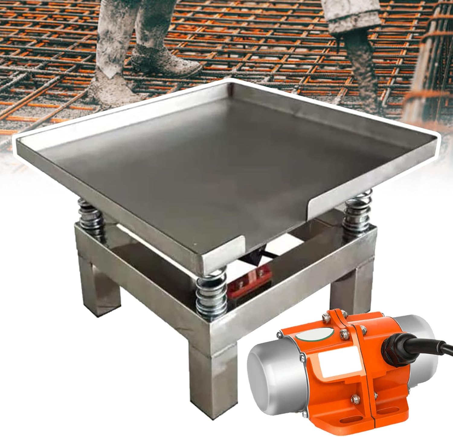 Stainless Steel Concrete Vibrating Table,Electric Vibration Platform,Vibration Test Bench,Optional 10/20kg Load Capacity-for Remove Bubbles/Shake The Precipitate (35 * 35cm)