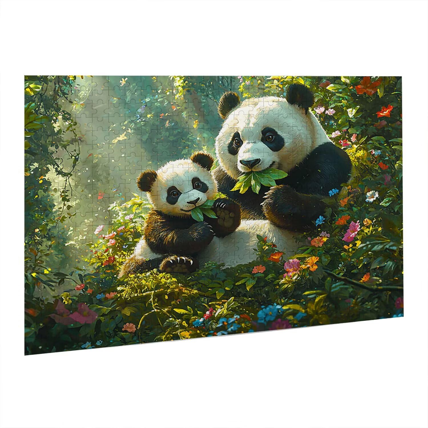 Puzzle dla dorosłych 1000 elementów Puzzle Dżungla Panda 75x50cm-Gra edukacyjna-Puzzle Wyzwania Gra edukacyjna, Puzzle dla kobiet, Prezenty dla mężczyzn Dekoracja domu-aktywności rodzinnej Idealna fr0