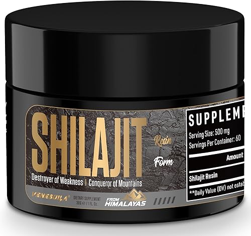 Resina Shilajit Shilajit orgánica, probada por terceros, rica en más de 85 oligominerales, Shiljait pura del Himalaya de grado dorado para energía
