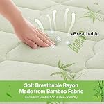 CYMULA Queen Mattress Topper Viscose Derived from Bamboo, Cooling Extra Thick Breathable Pillow Top Mattress Pad, Deep Pocket Fits Mattress 8-21 Inch (60x80 Inches, Queen)