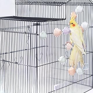 10 Pieces Bird Climbing Calcium Balls, Bird Chewing Toys,Parrot Cage Chewing Toys, Parrot Calcium Teeth Mouth Grinding Stone Parrot Cage Toy - Random Color