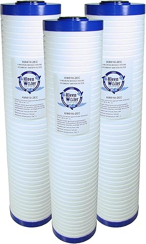 KleenWater Filtros compatibles con cartuchos de repuesto Pentek DGD-5005-20 DGD-5005, 4.5 x 20 pulgadas, 5 micrones, suciedad, óxido y sedimentos,