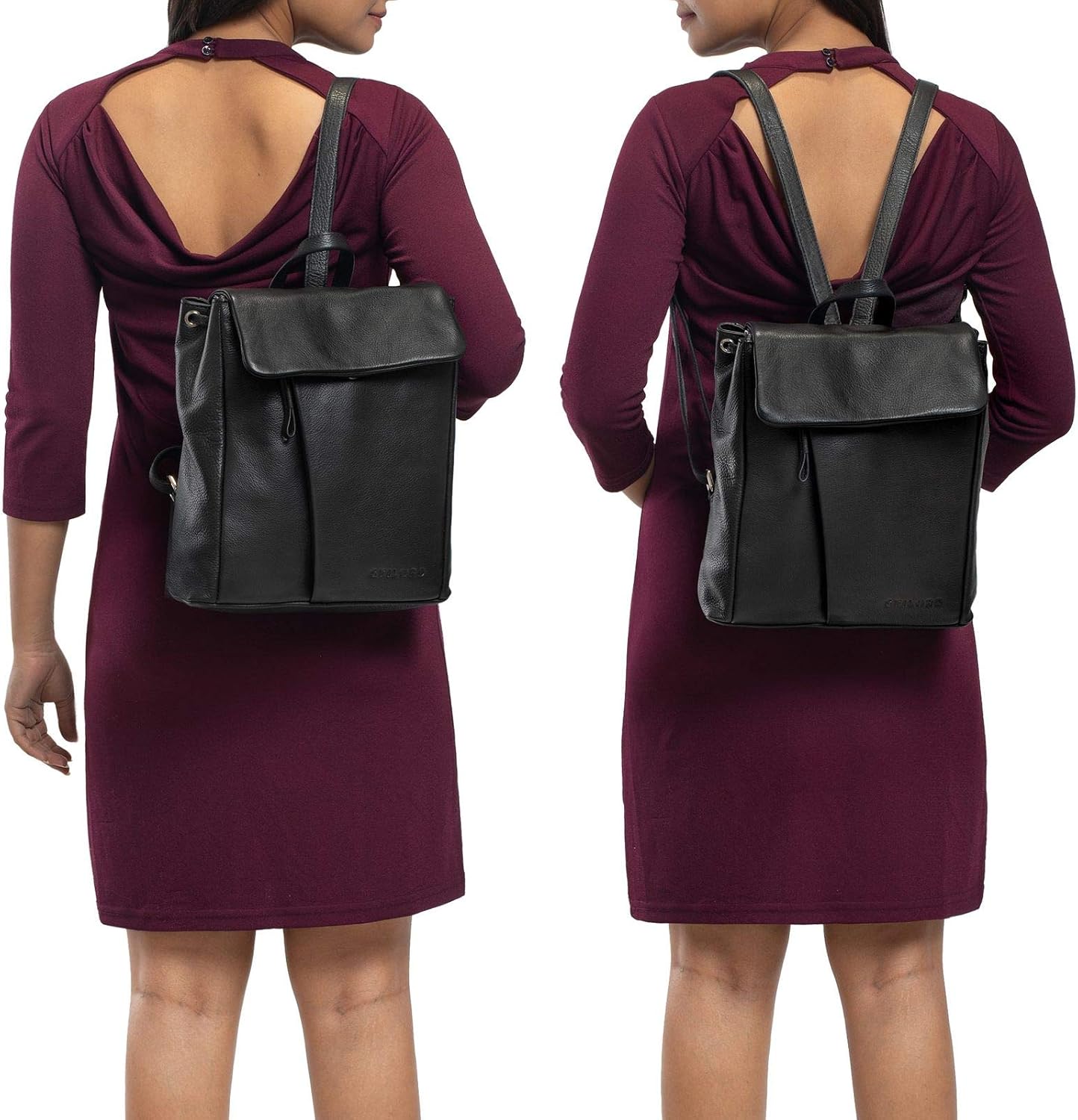 STILORD 'Anita' Women's City Daypack Leather Small Backpack Vintage Handbag for iPad 9.7 Inch Ladies Daypack City Shopping Genuine leather - Image 4