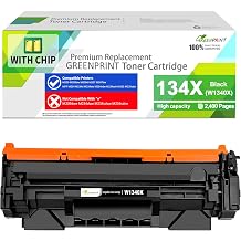 [with CHIP] 134X W1340X  134A W1340A  Compatible Toner Cartridge Black High Yield 2400 Pages for H P M207dw M209 M209d M209dw MFP M234 M234dw M234sdw M234sdn M235sdw, Doesn't Work with H P+ Printer