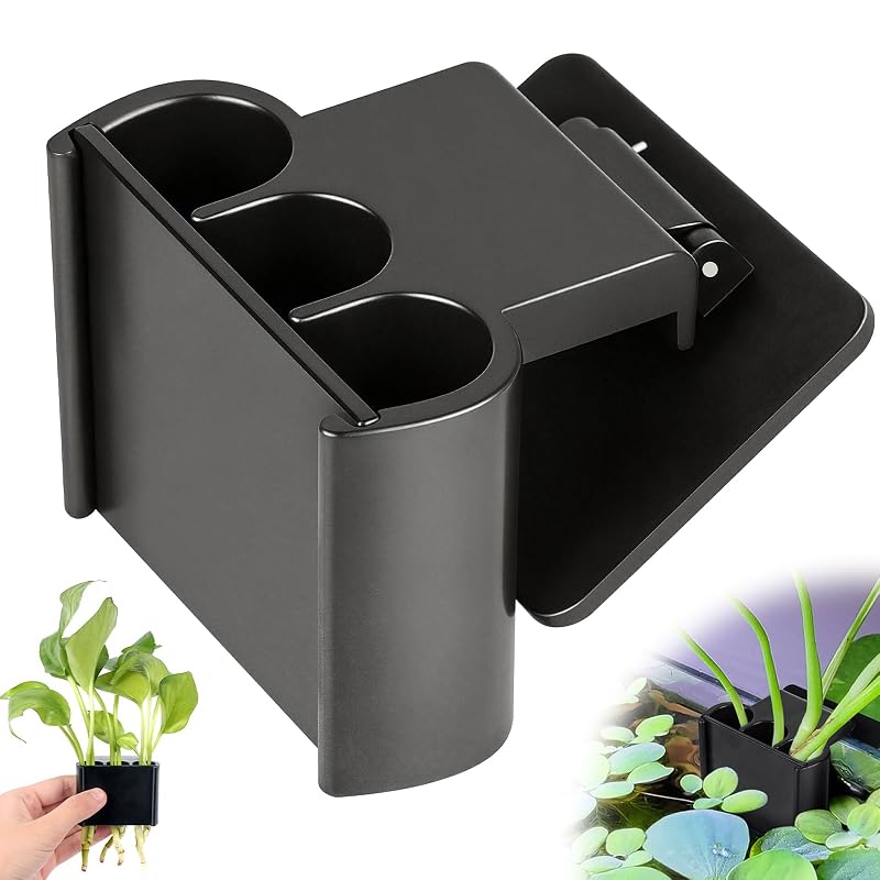 Suporte para Plantas de Aquário com 3 Furos e Presilha sogiv Black, 1 unidade