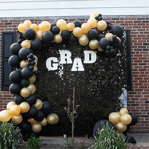 Telón de fondo de pared brillante con lentejuelas, telón de fondo negro para Halloween, 24 paquetes de fondo brillante con purpurina para despedidas