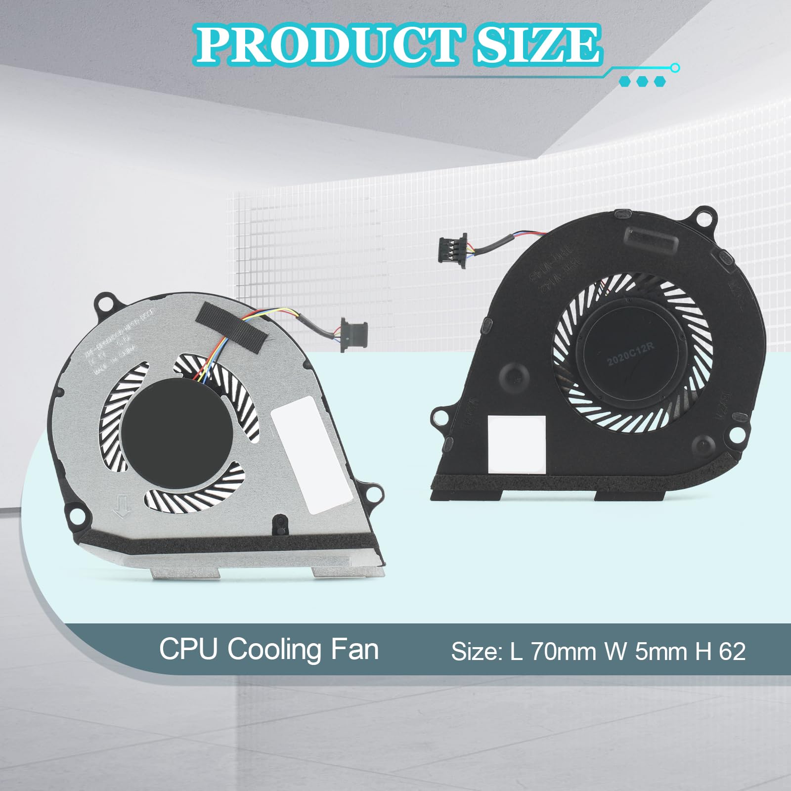 Replacement CPU Cooling Fan for HP Envy X360 15-DS 15-DR 15M-DR 15M-DS, HP 15M-DR1011DX 15M-DR1012DX 15M-DS0011DX 15M-DS0012DX Series TPN-W142 TPN-W143 Series CPU Cooling Fan with Repair Tools(L Side)