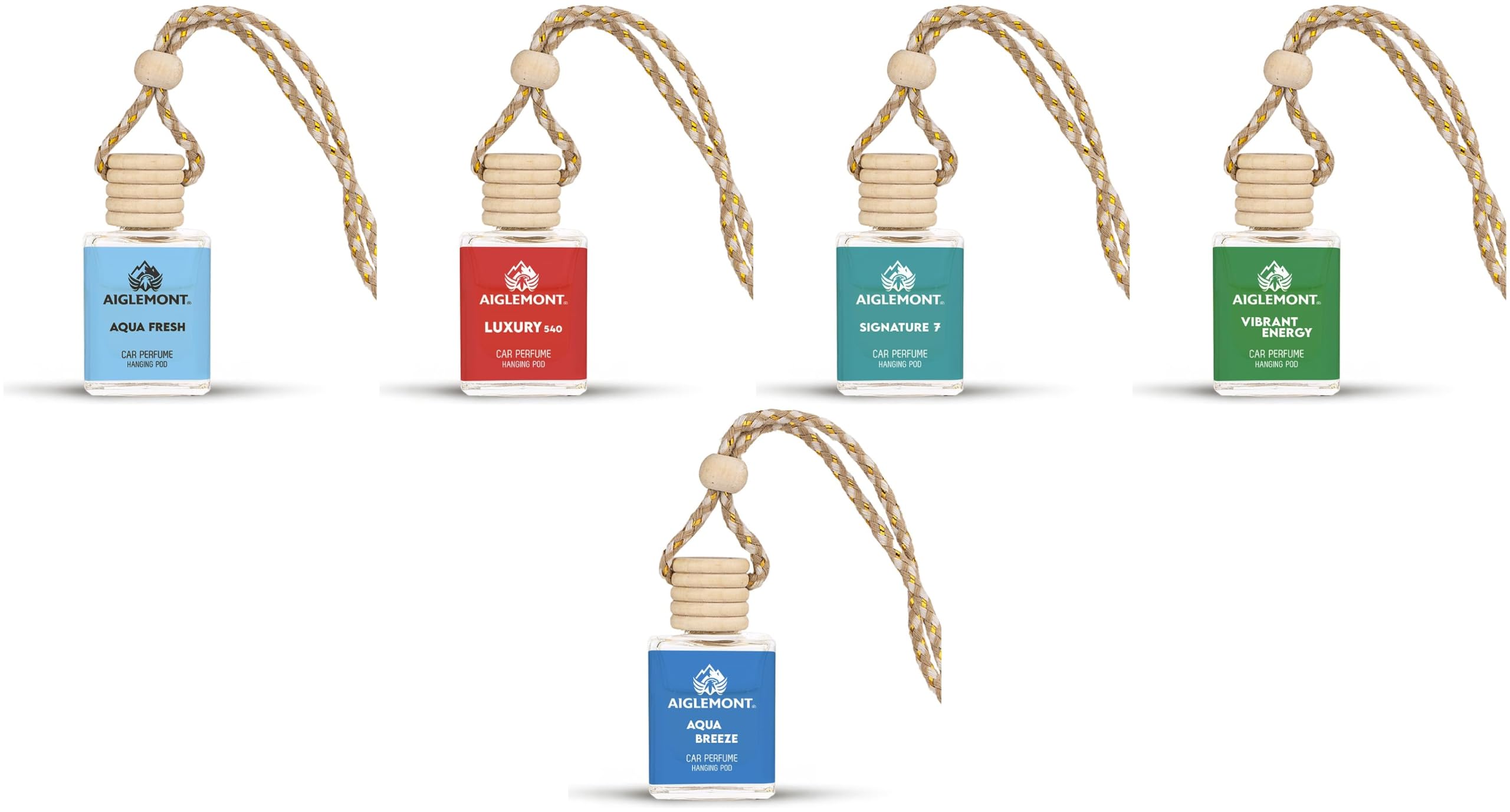 Car Perfumes combos | Aqua Fresh+ Luxury 540 + Signature 7 Scent+ Vibrant Energy+ Aqua Breeze| Combo of 5 | 10 ml Each-image-38