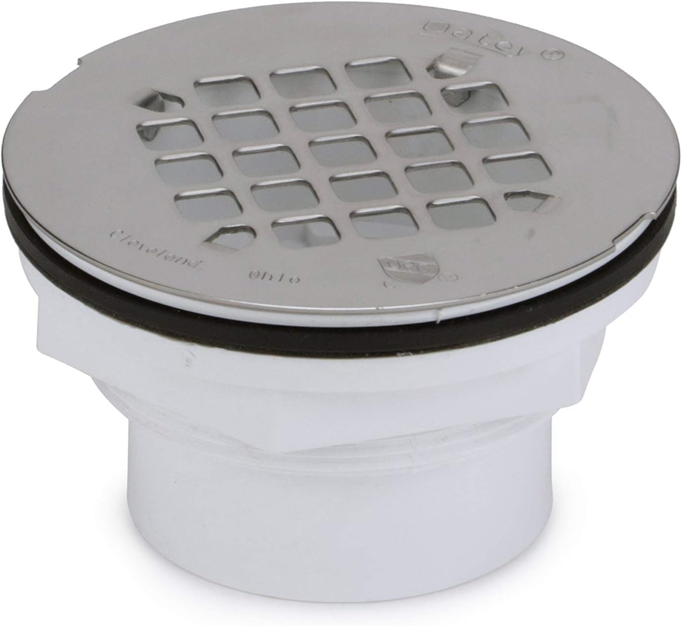 42097 101 PS PVC-Solvent Weld Shower Drain with Stainless Steel Strainer, 2-Inch