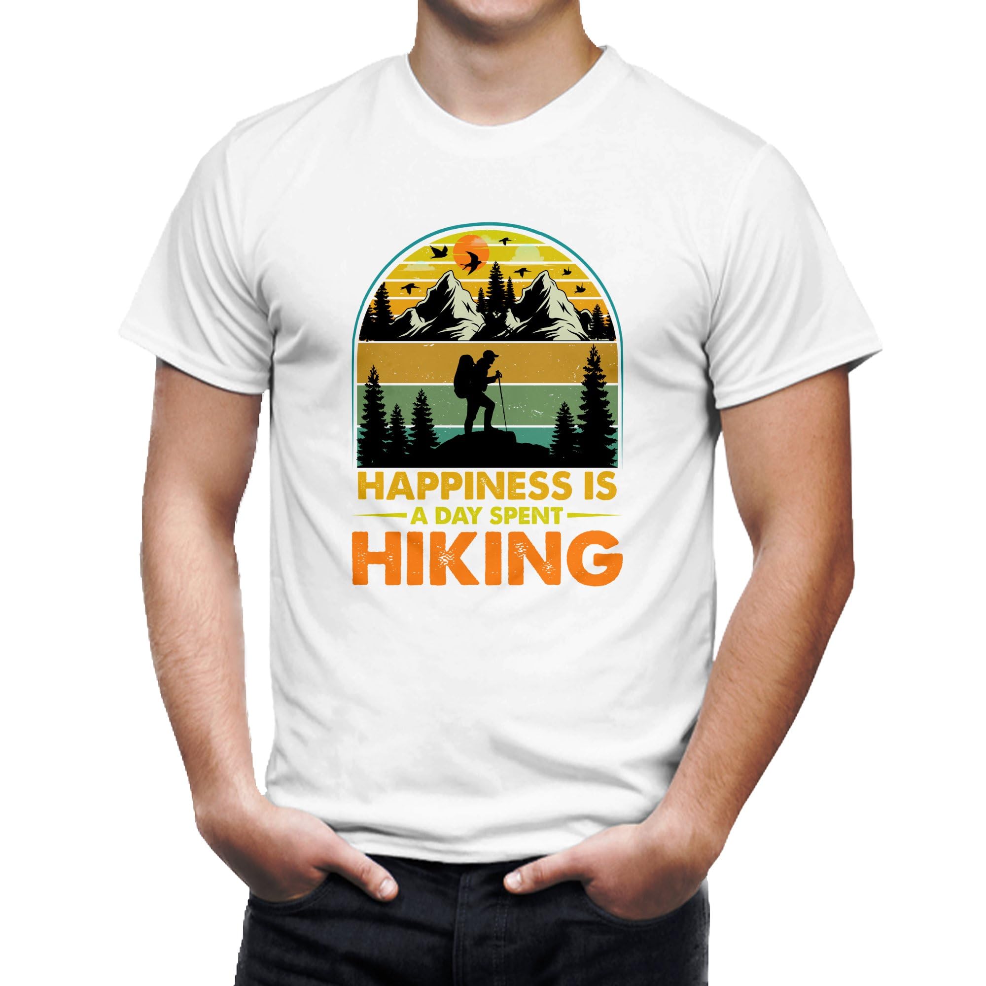 Seek Buy LoveHiking Graphic Tee, Outdoor Adventure T-Shirt, Mountain Sunset Nature Lover Gift, Unisex Hiking Apparel, Casual Wanderlust Clothing