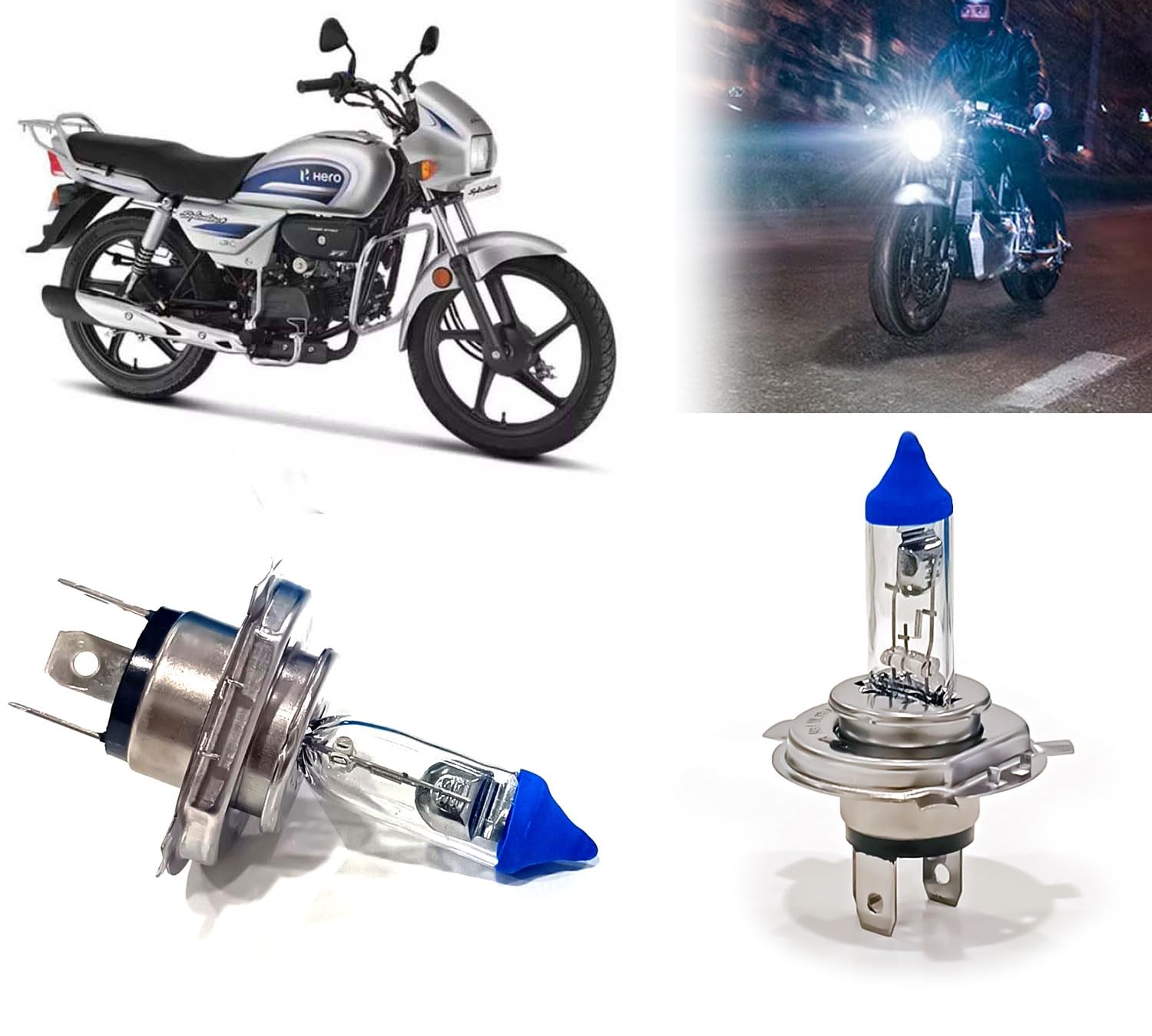 Auto Pearl Halogen H4 Front Headlight Bulb 12V/35W Ultra Bright Compatible with Splendor Plus (Pack of 1)-image-22