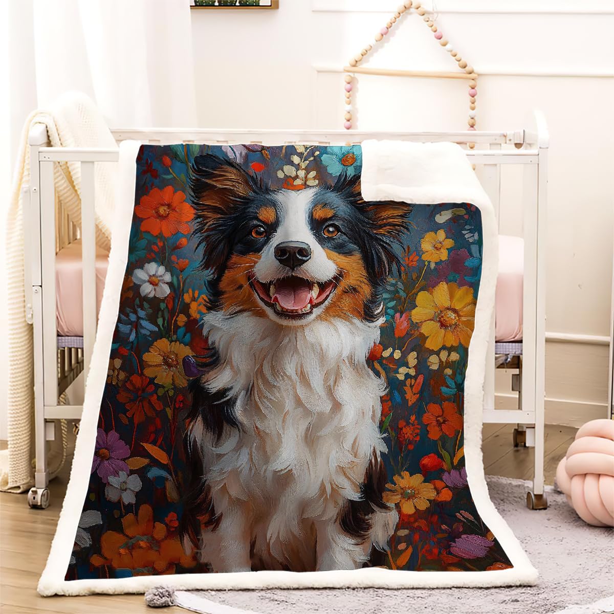 Couverture Berger 3D plaid chaud pour stopper le froid sur le canapé le soir