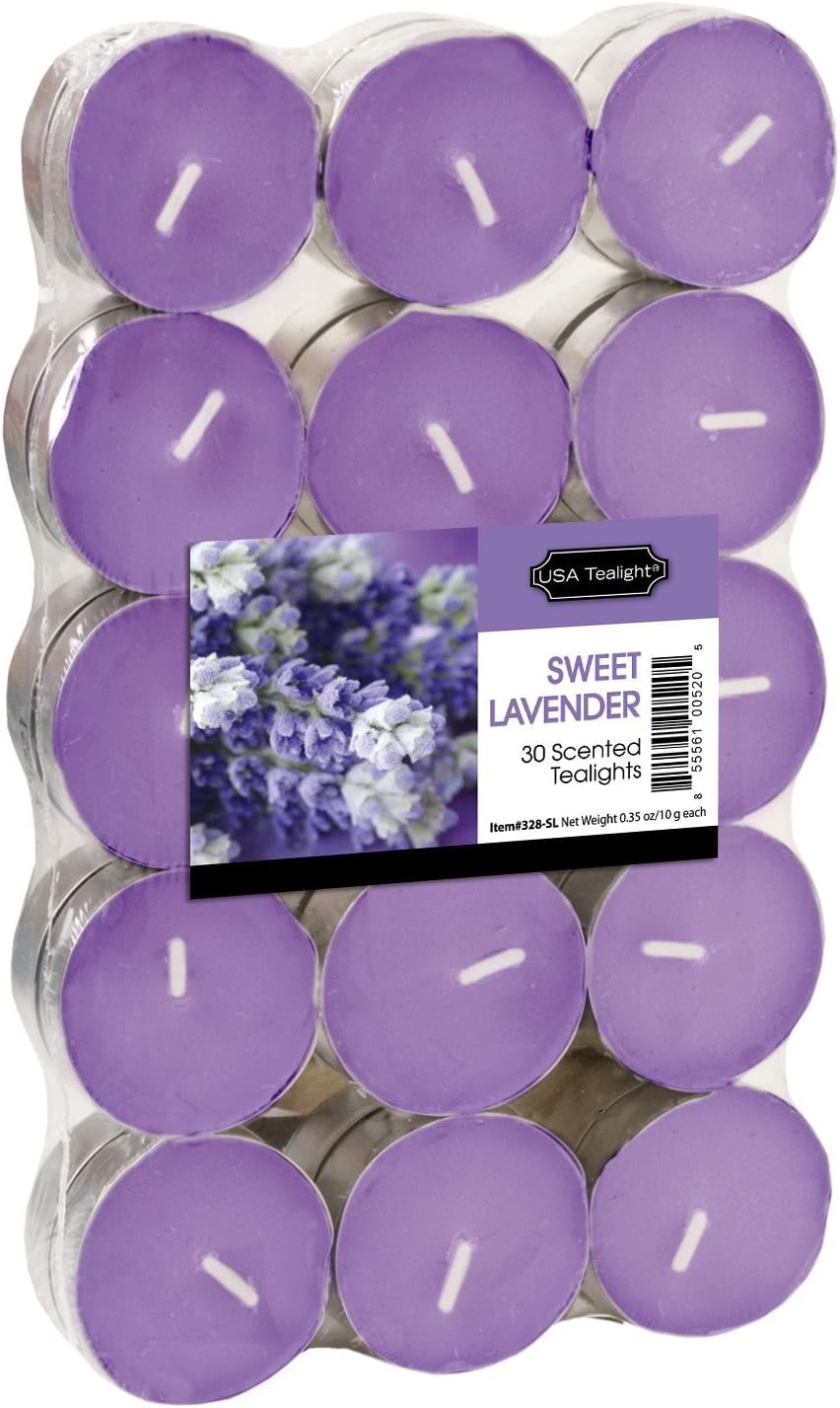 USA Tealight Sweet Lavander Tealights, 30-Pack