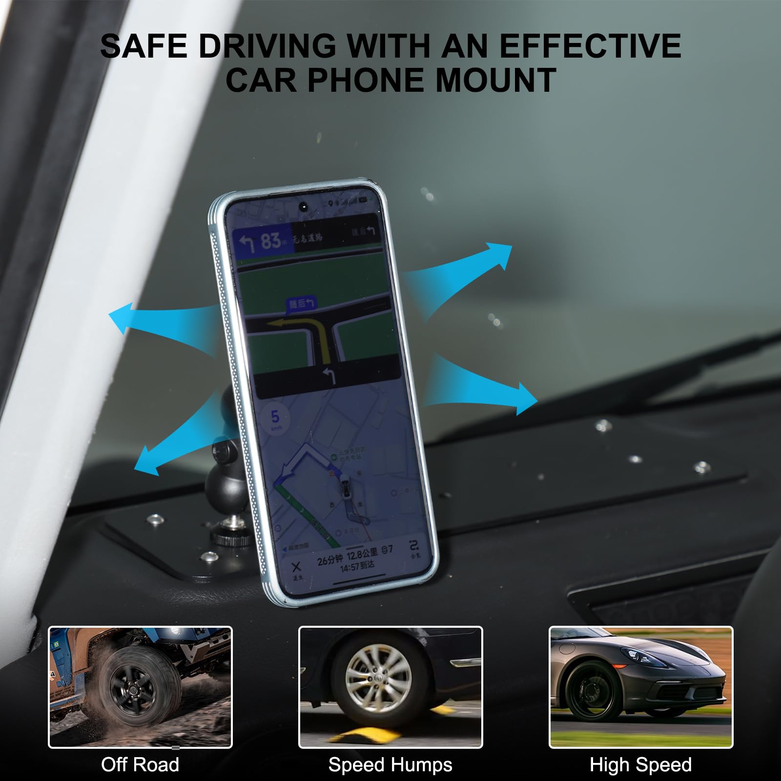 Soporte para teléfono móvil compatible con tablero de mandos INEOS Grenadier Dashboard, adaptador universal – Apto para más de 20 soportes magnéticos y cabeza de cacahuete