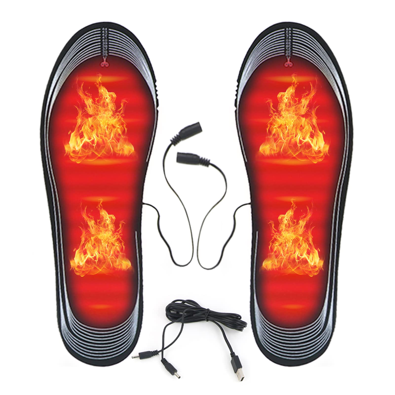 Ubersweet® Heated Insole for Men Women Cuttable USB Powered Electric Heating Shoe rts Foot Warmers for Winter Camping Skiing Cycling Climbing|-image-23