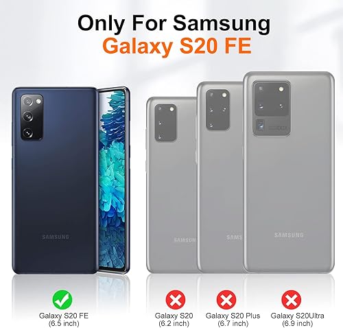 Miniatura 6 de JAME Funda para Samsung Galaxy S20 FE, funda Samsung S20 FE 5G con soporte giratorio, resistente a prueba de golpes, funda delgada para Galaxy S20