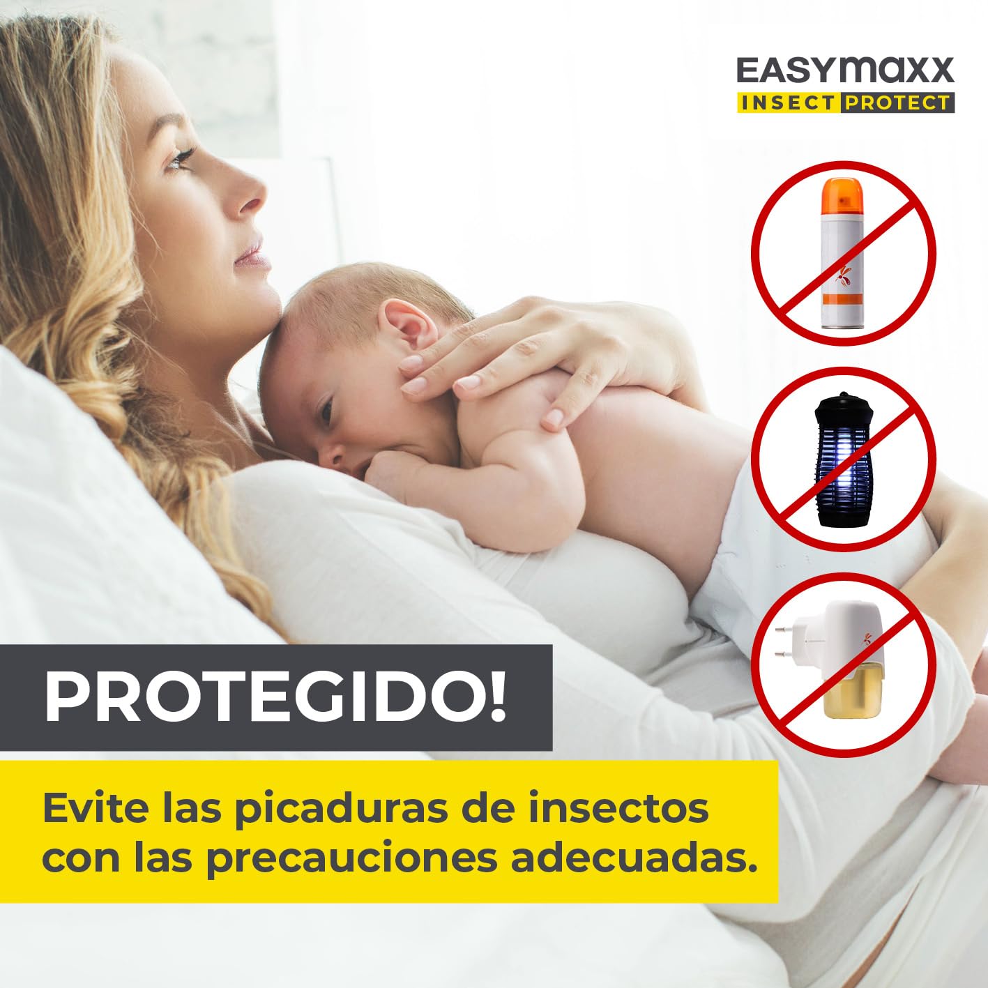 EASYmaxx Cortina mosquitera para caravana de 60 x 180 cm, mosquitera con cinta magnética XXL, puerta de protección contra insectos para caravanas, mosquitera magnética con cierre automático