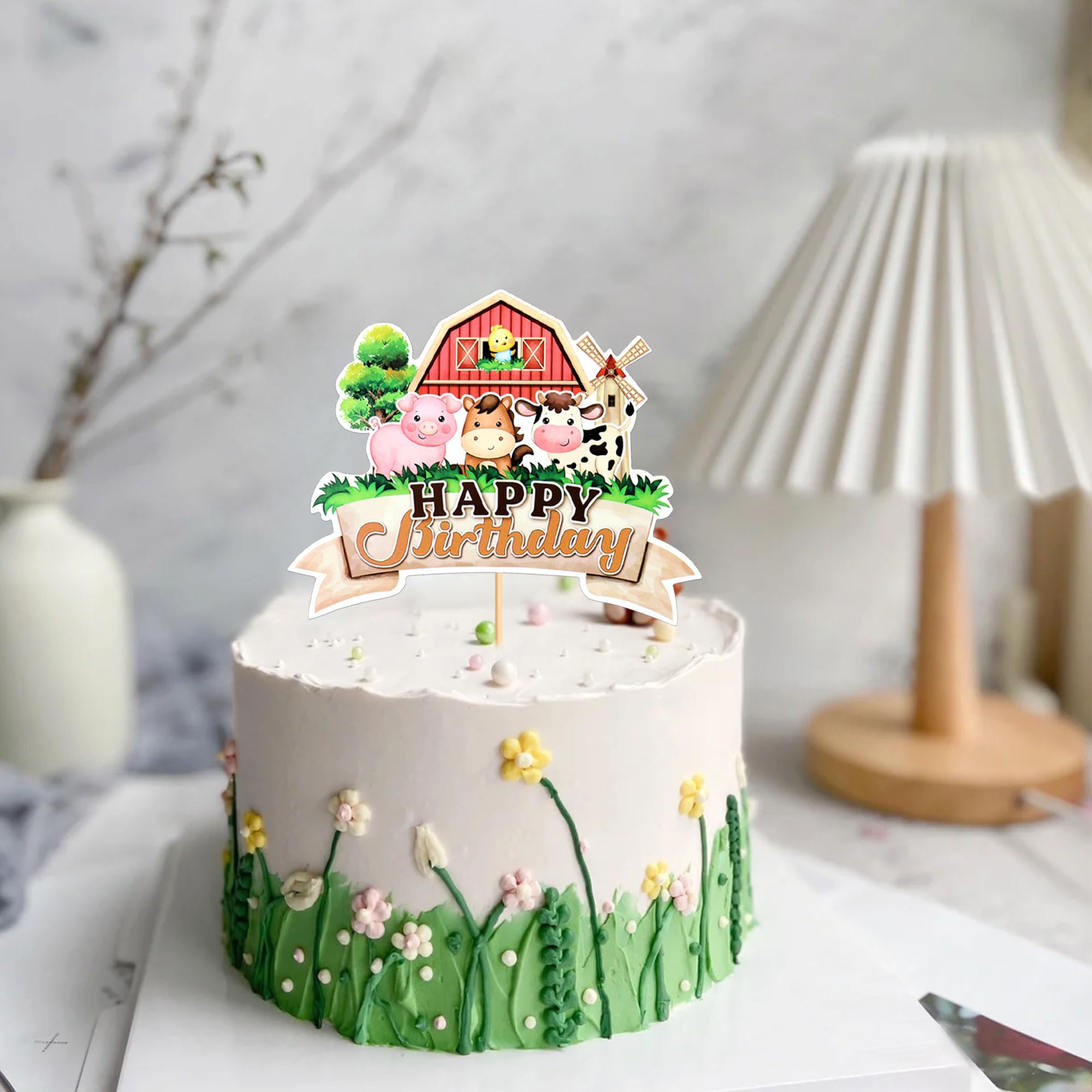 Set 7 Decorazioni Per Torte A Tema Mucca - Per Compleanni, Baby Shower E Feste Per Bambini