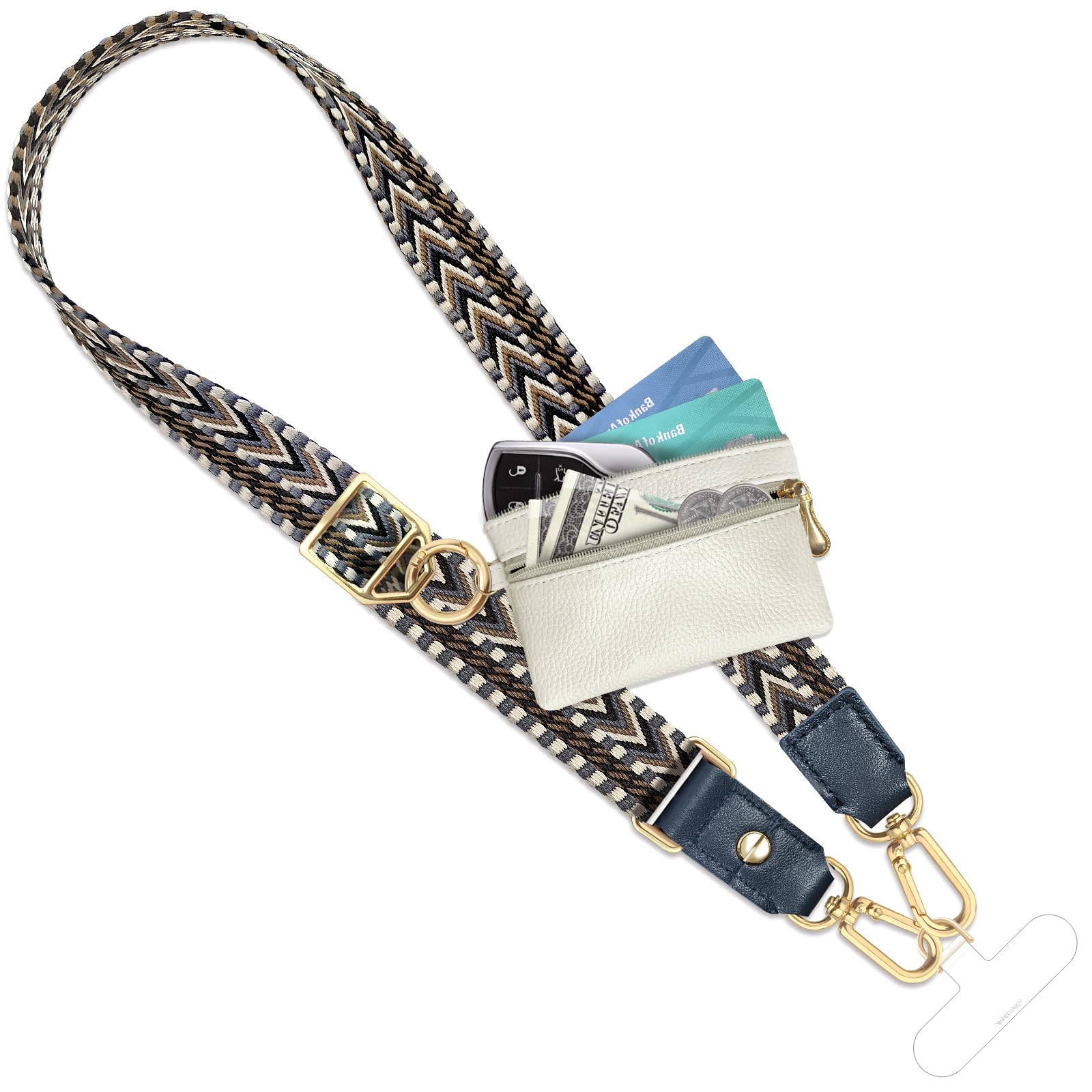 Clip And Go Phone Lanyard With Wallet – Adjustable Crossbody Strap, Detachable Wristlet, Phone Strap For Hands-Free