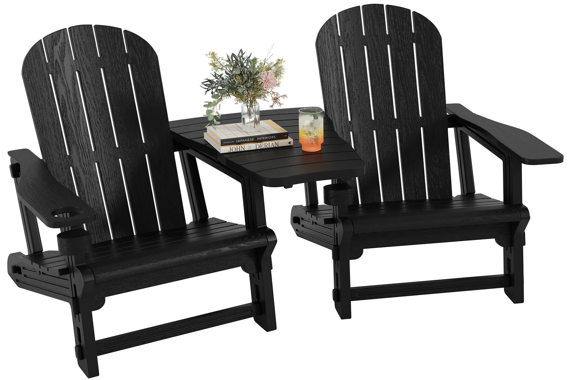 Shintenchi HDPE Adirondack Chairs Set of 2