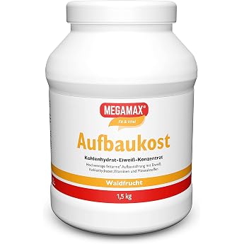 Megamax Building Food 1.5 kg Forest Fruit Carbohydrates & Protein as Calorie Shake for Muscle Mass and Weight Gain Ideal for Strengthening and Gaining Underweight