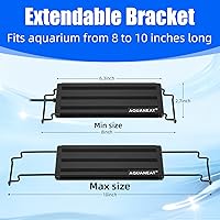 Vista 3 de AQUANEAT Luz LED para acuario de espectro completo para tanque de peces de 8 a 10 pulgadas, luz de agua dulce