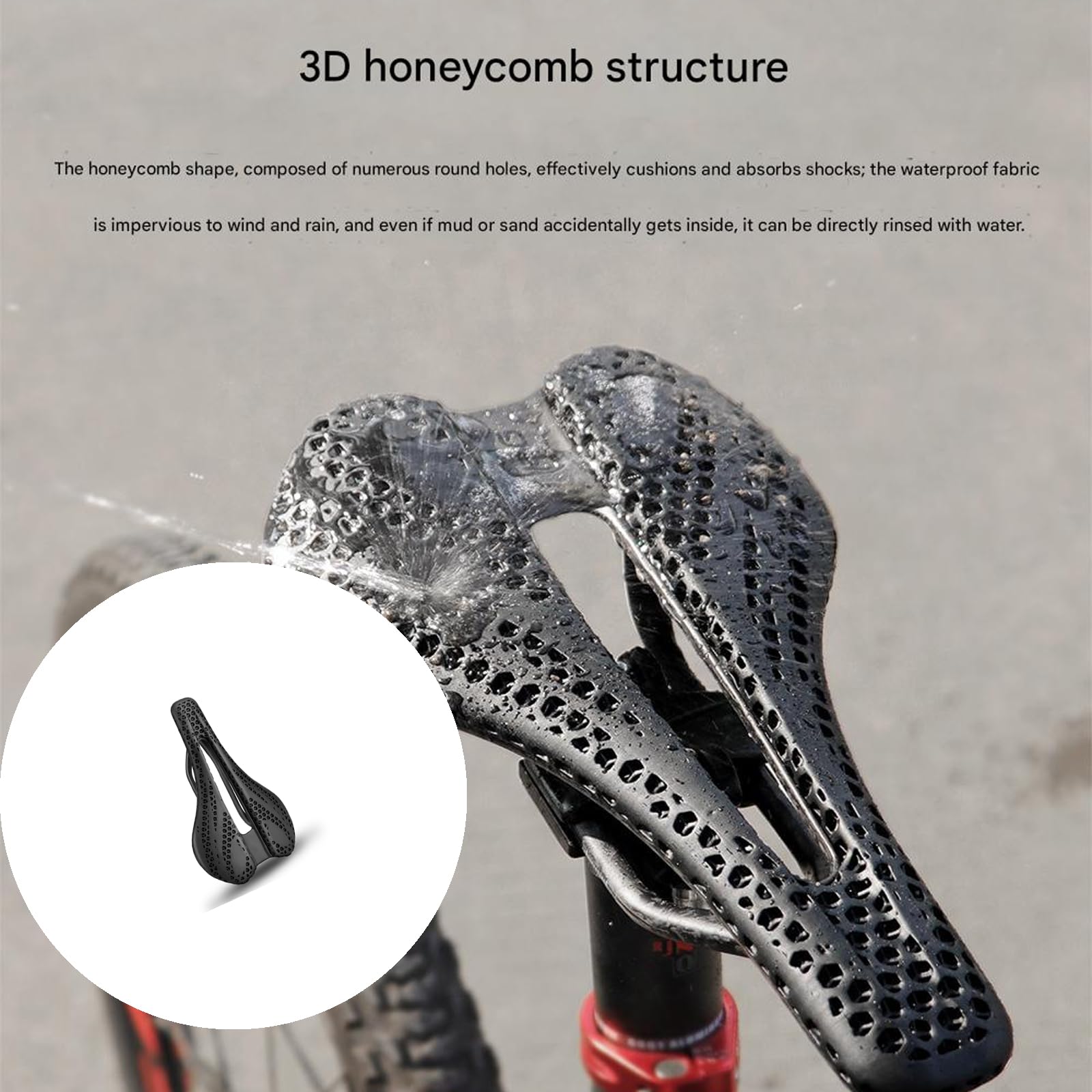 Sillín de bicicleta de montaña, cómodo y suave, cojín versátil para hombres y mujeres, entrenamiento, ocio, cojín acolchado