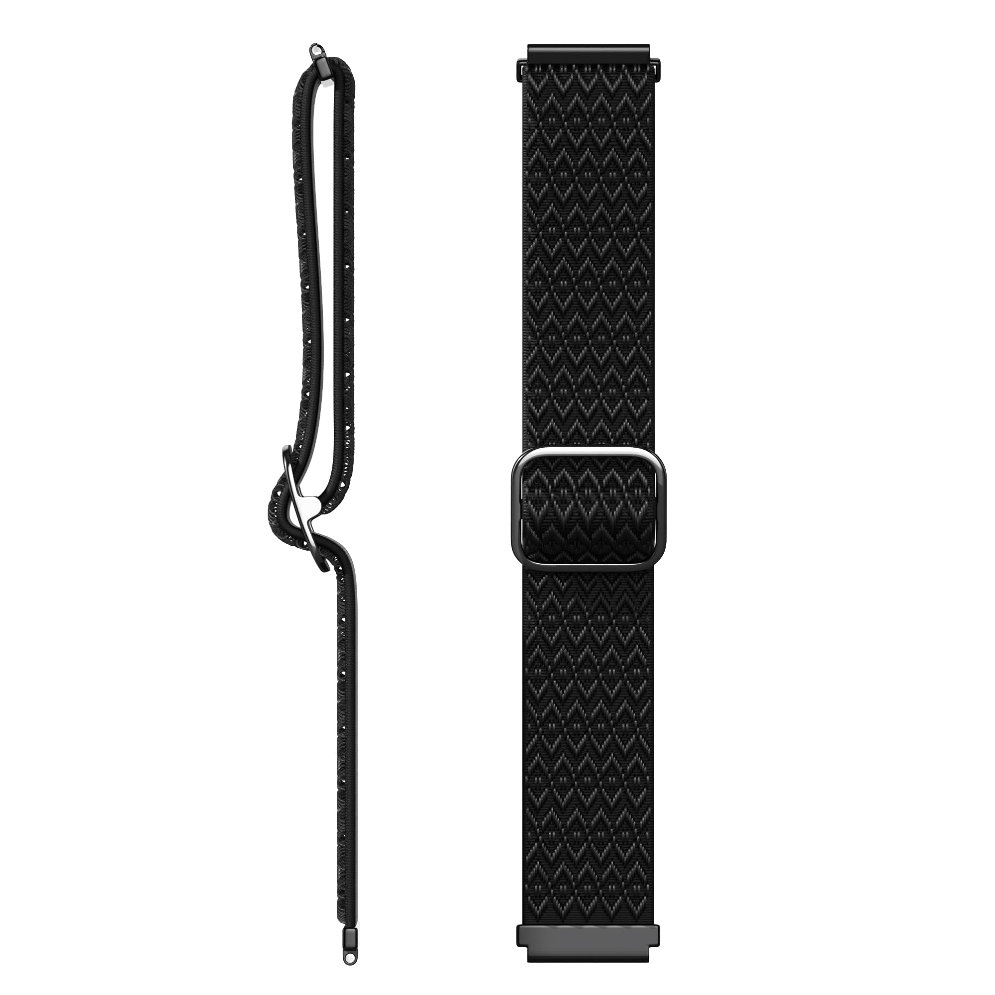 Chofit Watch Band Compatible with uaue T50S/Donerton T50S Bands for Women Men,Nylon Elastic Loop stretchy Adjustable Strap for uaue T50S/Donerton T50S Replacement Wristbands(Black)