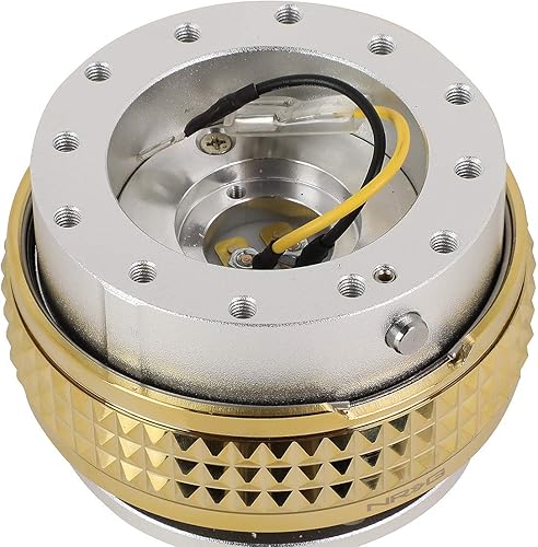 Miniatura 3 de NRG Innovations SRK-210SLCG Kit de liberación rápida (cuerpo plateadoanillo pirámide de oro cromado)