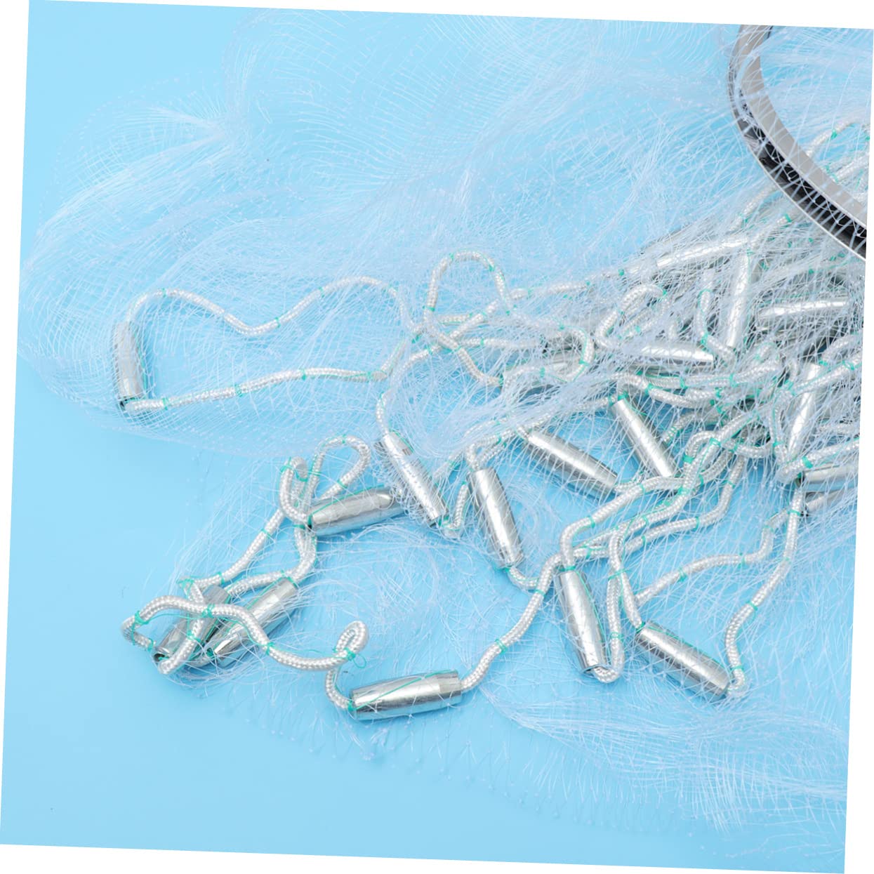BESPORTBLE guadino da pesca portatile fishing net rete trappola a maglie lancio pieghevole dell'esca Blue