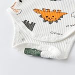 Newborn Baby Boy Clothes Dinosaur Print Knitted Romper + Pant + Hat Outfit Set