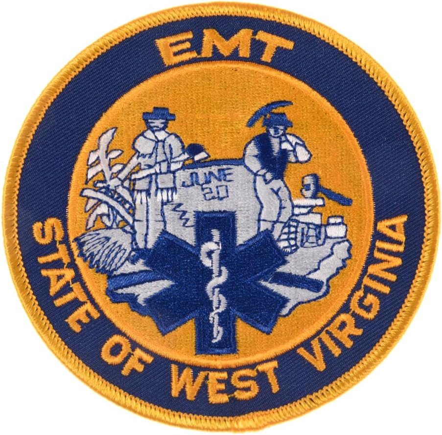 West Virginia EMT Patch Embroidered WV Emergency Medical