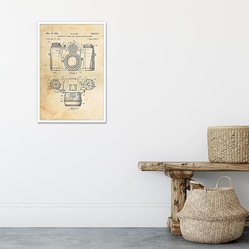Miniatura 7 de Lienzo con estampado de patente para cámara, arte de pared, póster de dibujo de patente vintage, clásico, fresco, entusiastas de la fotografía,