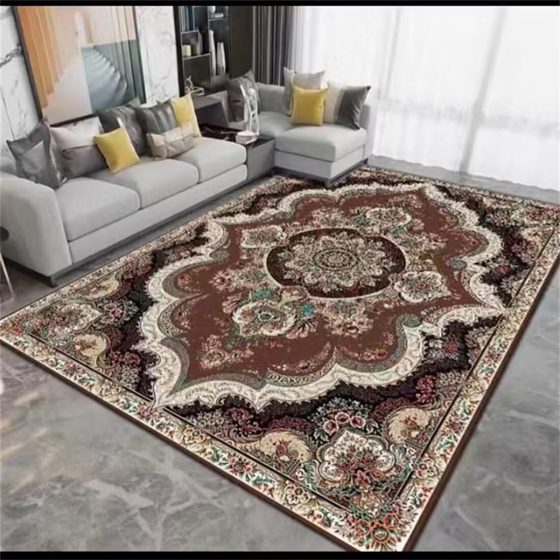 Tapis de course de salon moderne pour une chambre parentale cosy