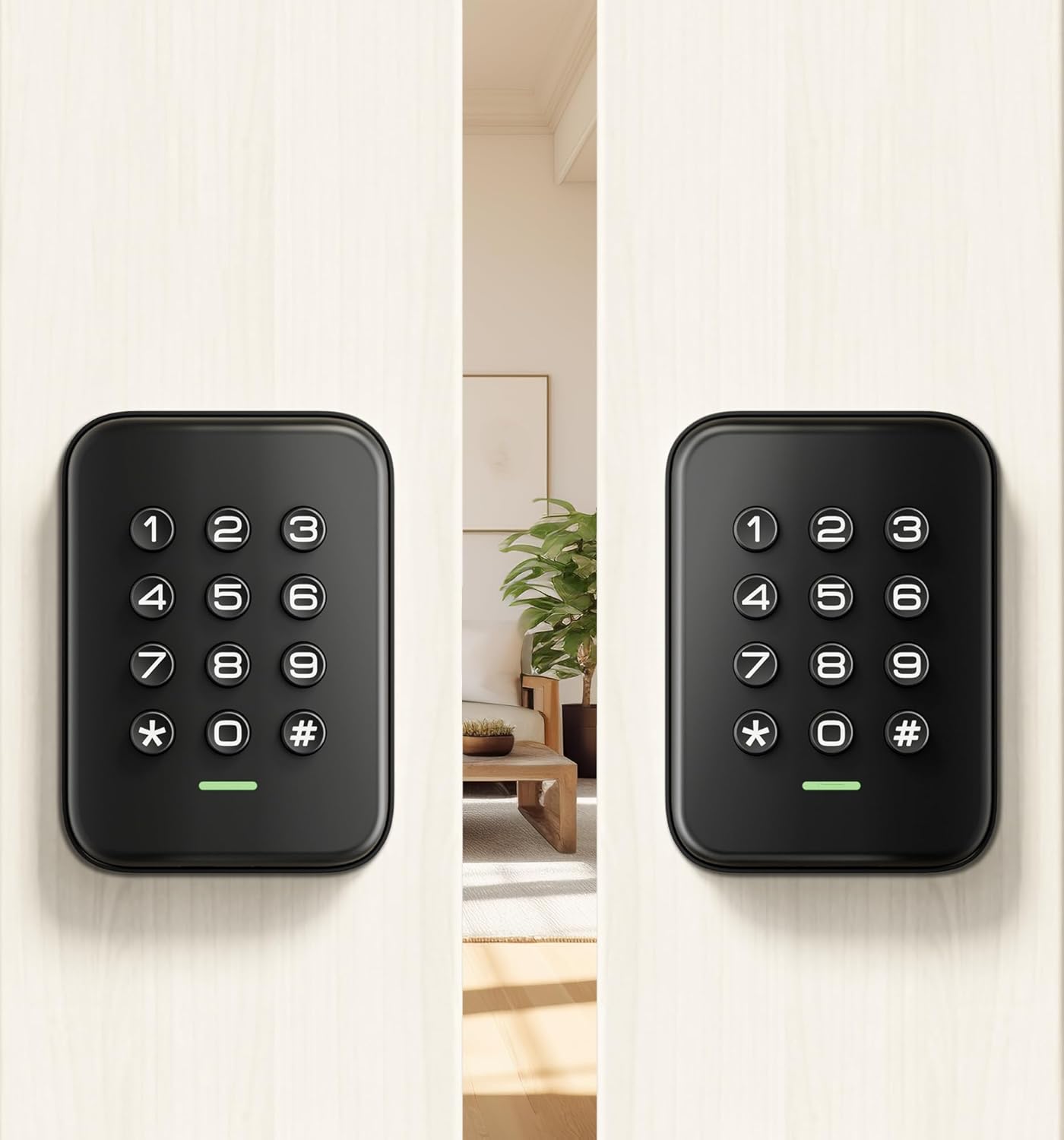 Veise Keyless Entry Door Lock,（2 Pack） Electronic Keypad Deadbolt Lock
