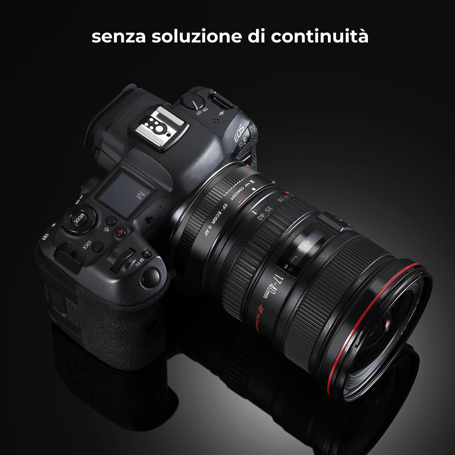 K&F CONCEPT Adattatore Compatibile con Canon Auto EF/EF-S a EOS R, in Metallo con Messa a Fuoco Automatica, con Custodia Protettiva