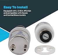 Vista 3 de EZ-FLO Grifo universal Bubbler con cartucho reemplazable, entrada IPS de 3/8 pulgadas, latón cromado, 10345LF