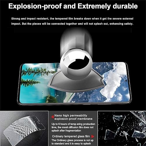 Miniatura 5 de Protector de pantalla de vidrio templado transparente HD para Galaxy S21 Ultra compatible con huellas dactilares ultrasónicas curvado en 3D