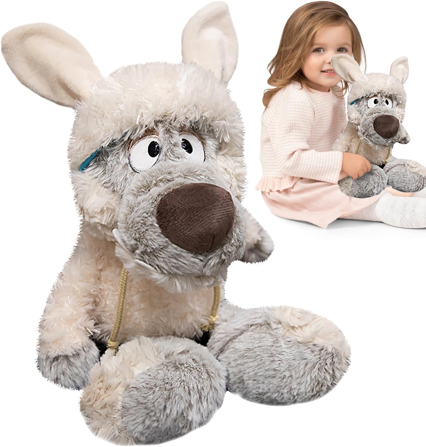 Wolf Plush - 30cm Plush Animal Figurine | Shearling Disguise Collection Sweet Home Decor For Bedroom This Hybrid Shearling Loop Create Inspirational Decorations.Son Design Equi
