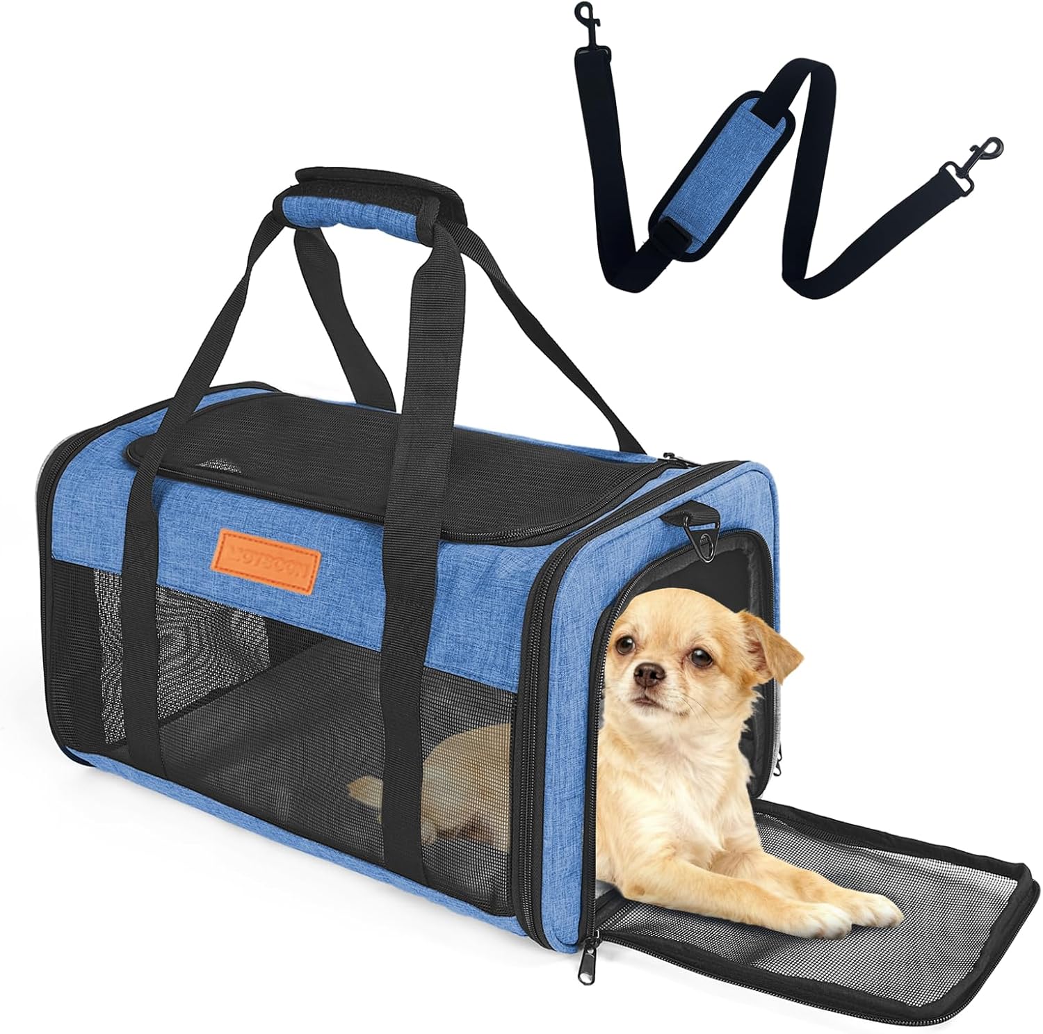 Airline-Approved Soft-Sided Dog Carrier for Travel, 17″x11″x9.5″ Airline-Approved Soft-Sided Dog Carrier for Travel, 17″x11″x9.5″