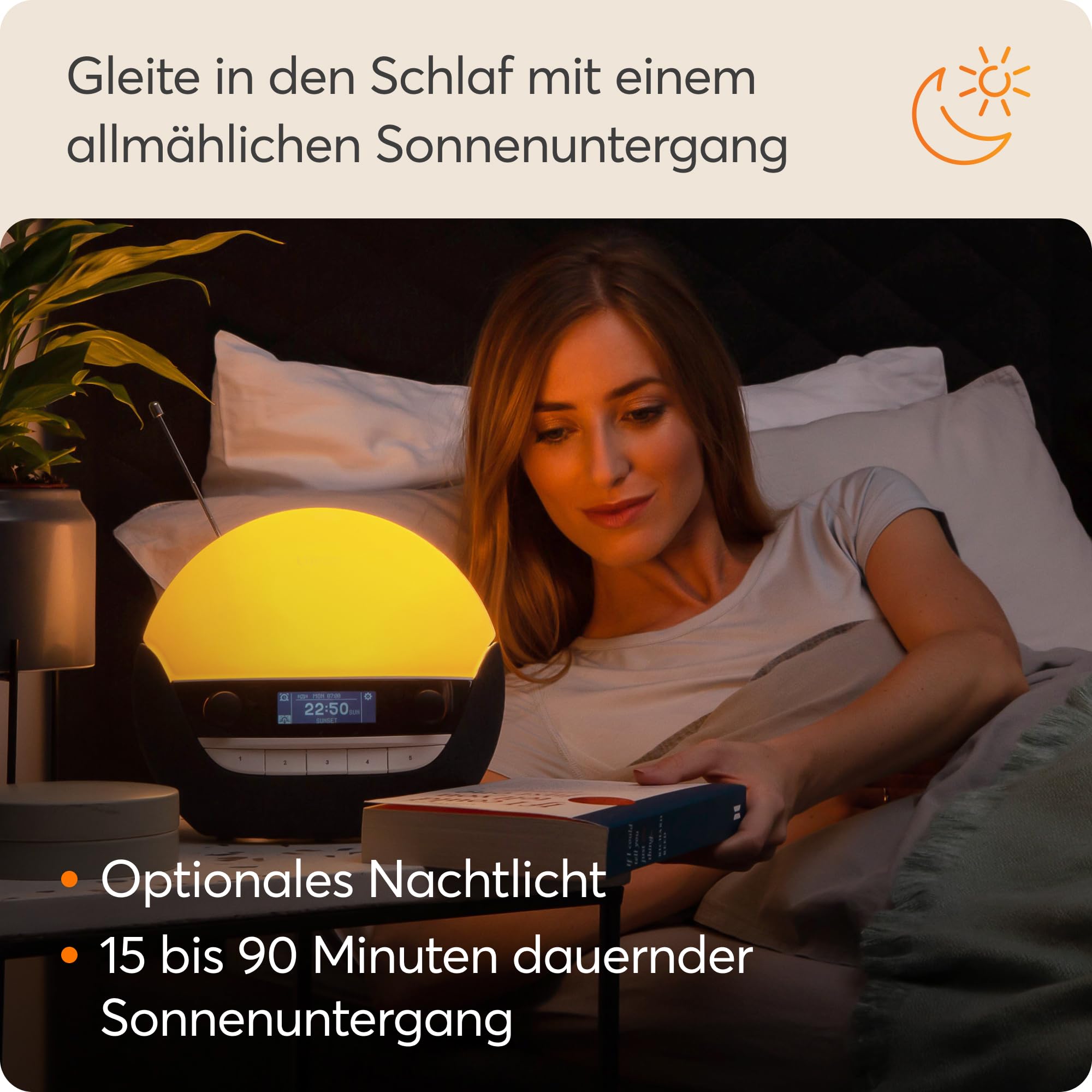 Lumie Bodyclock Luxe 750DAB Lichtwecker DAB-Radio Bluetooth Lautsprecher Wenig Blaulicht