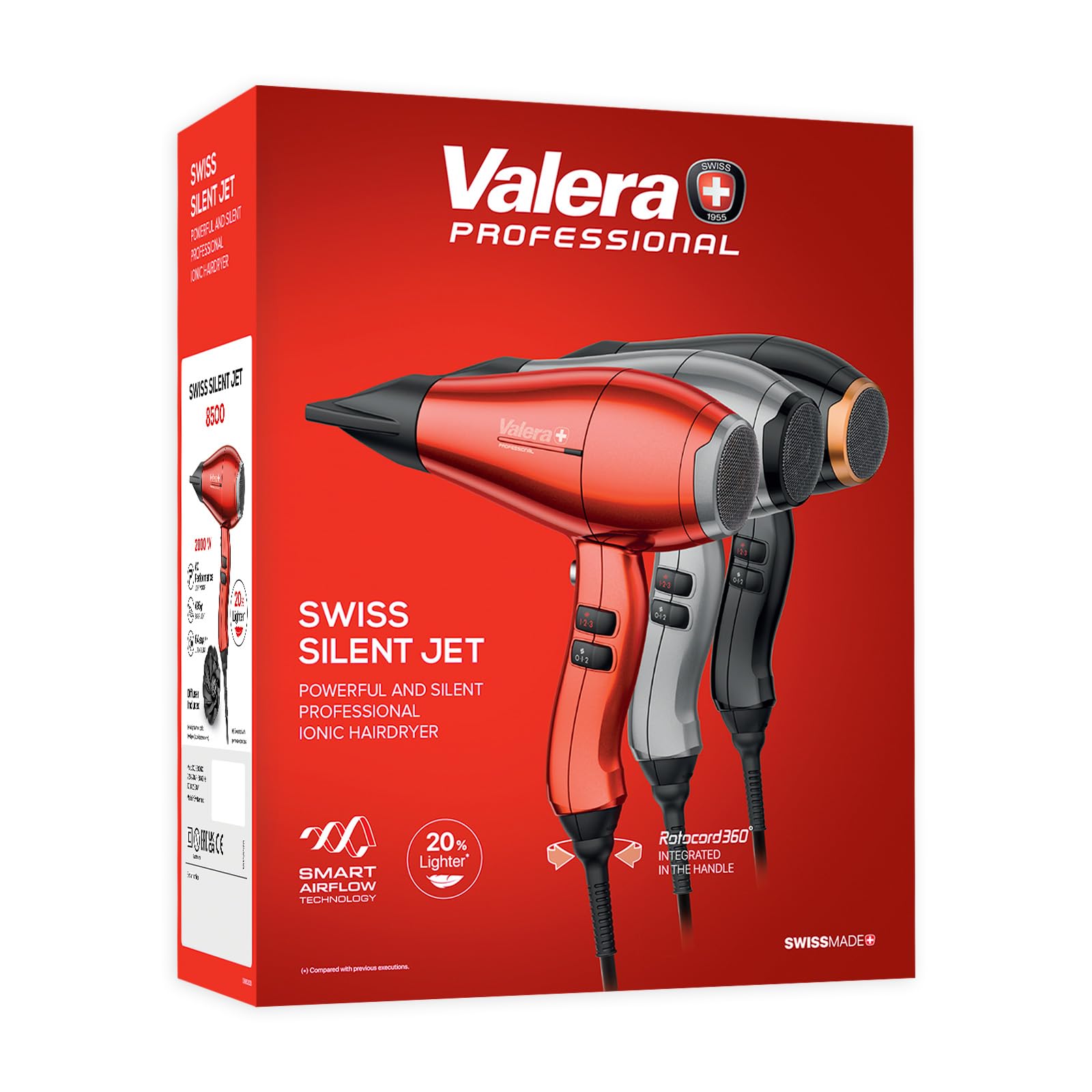 Valera SXJ 8500 RC Silent Jet 8500 Ionic D Sèche-cheveux avec câble ultra-flexible, 2000 W
