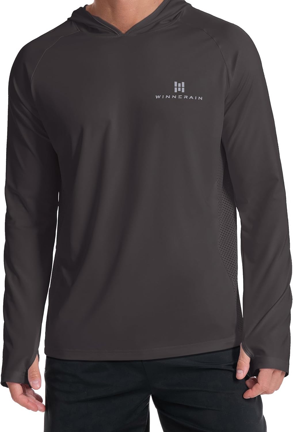 Men's Sun Protection Hoodie UPF 50+ Fishing Long Sleeve Rash Guard Shirt SPF UV Protection T-Shirt Lightweight - Image 3