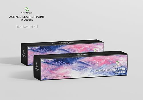 Miniatura 7 de Kit de pintura acrílica de cuero de 14 colores metálicos, kit de pintura de cuero acrílico para zapatos, tenis, bolsa, sofás, asiento de automóvil,