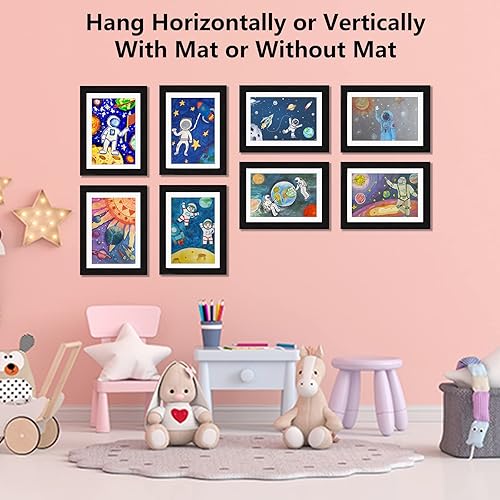 Miniatura 7 de ATOBART Marco de arte para niños, marco de arte para niños, A4 con apertura frontal intercambiable, marcos de arte para niños, marcos de arte para