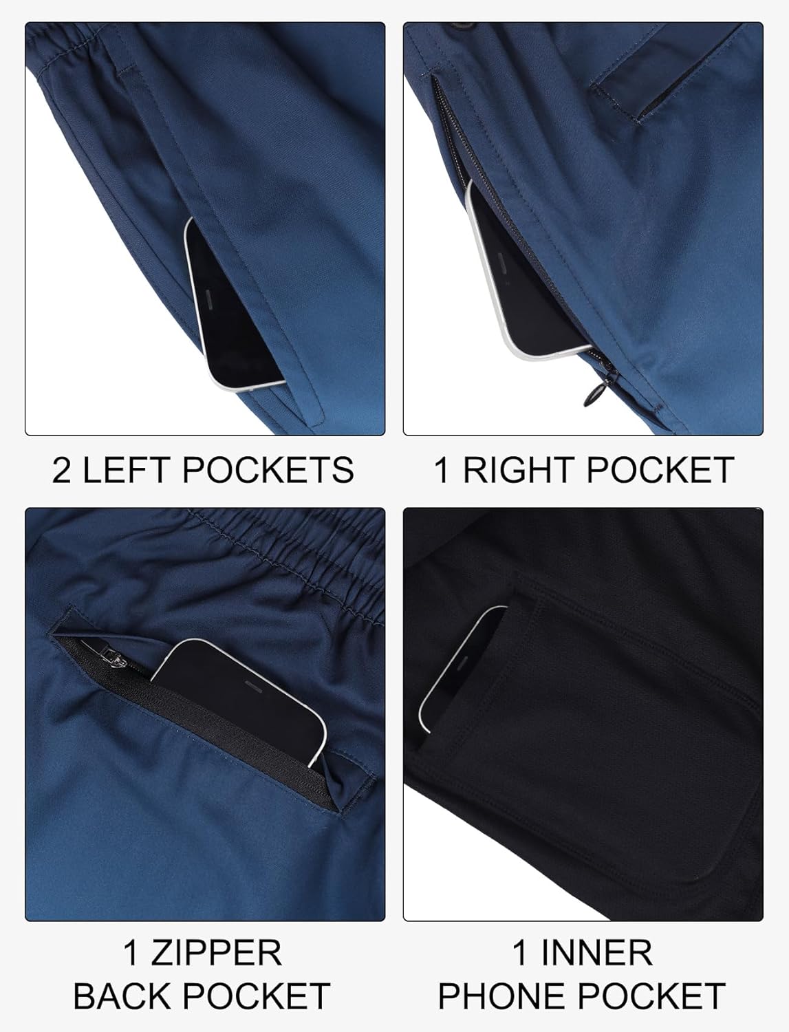 Lzzidou Men Swim Trunks with Compresssion Liner 7 Inch Inseam Board Shorts Bathing Suit with Zipper Pockets - Image 6