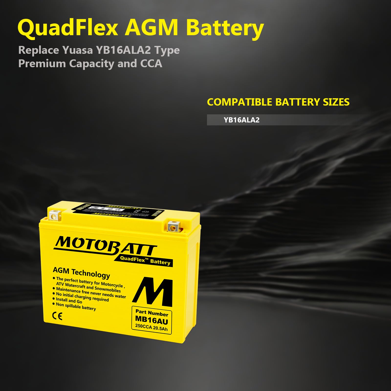 MOTOBATT Bateria MB16A
