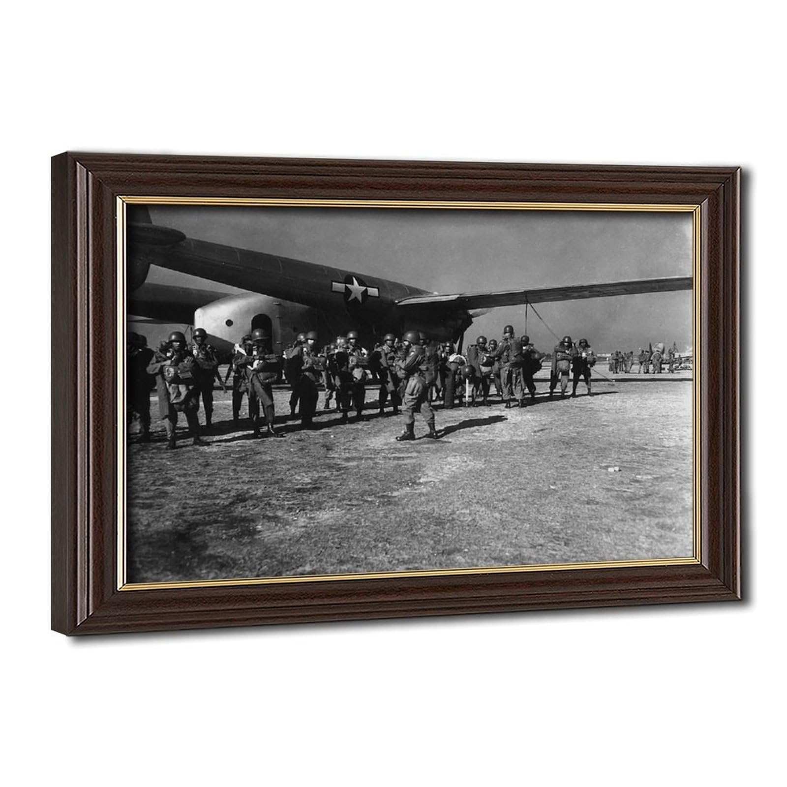 WCYB 555th Parachute Infantry Battalion Airborne Fort Dix New Jersey Prints Posters Canvas Deco Paintings Wall Art For Office Living Room Hangable Frame 8"